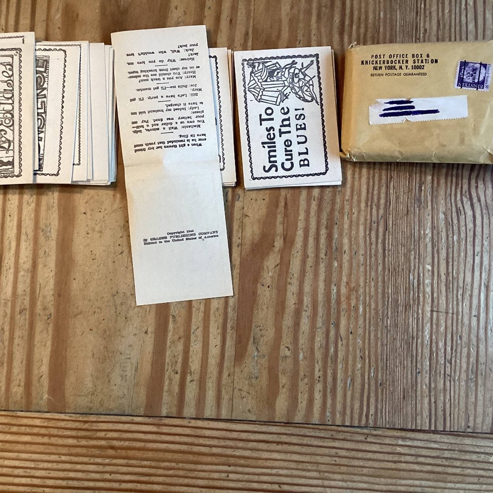 Vintage joke cards